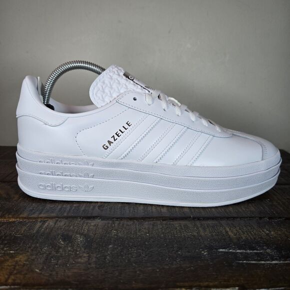 NEW Adidas Gazelle Bold Womens Size 10 Platform Sneakers Shoes White IE5130 - Picture 5 of 13